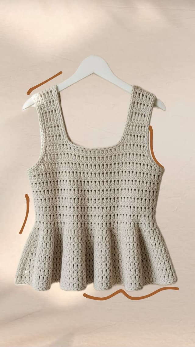 Crochet ribbed tank top